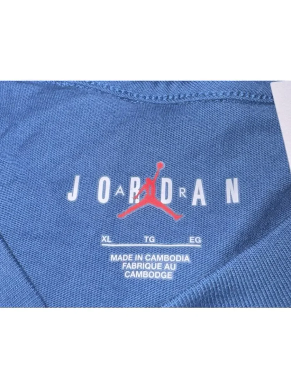 NWT Air Jordan Embroidered Jumpman T-Shirt Mens Size XL Blue Black DC7485-493